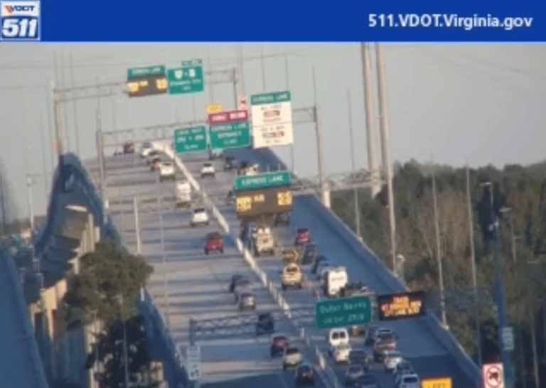5 mile traffic backup at High Rise Bridge due to crash
