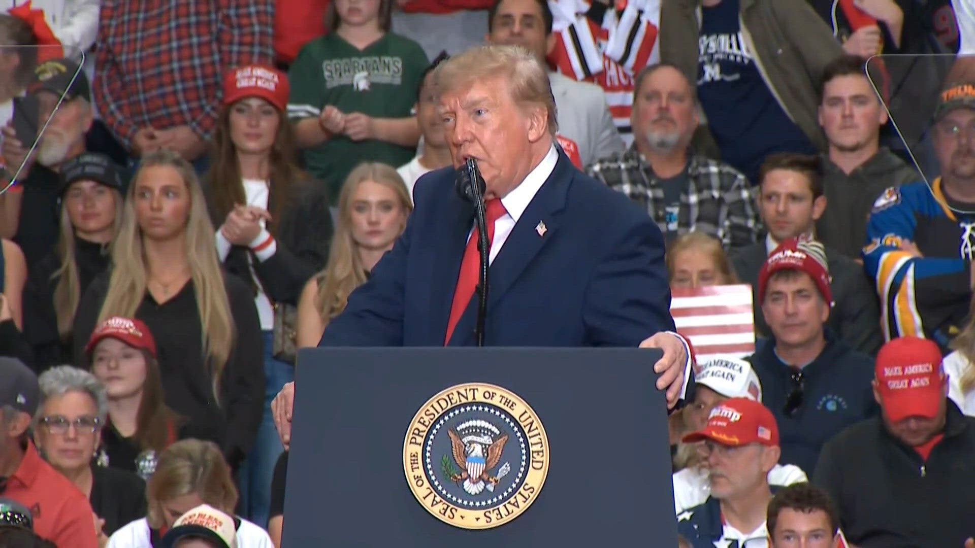 Trump, Obama hit the campaign trail in Michigan