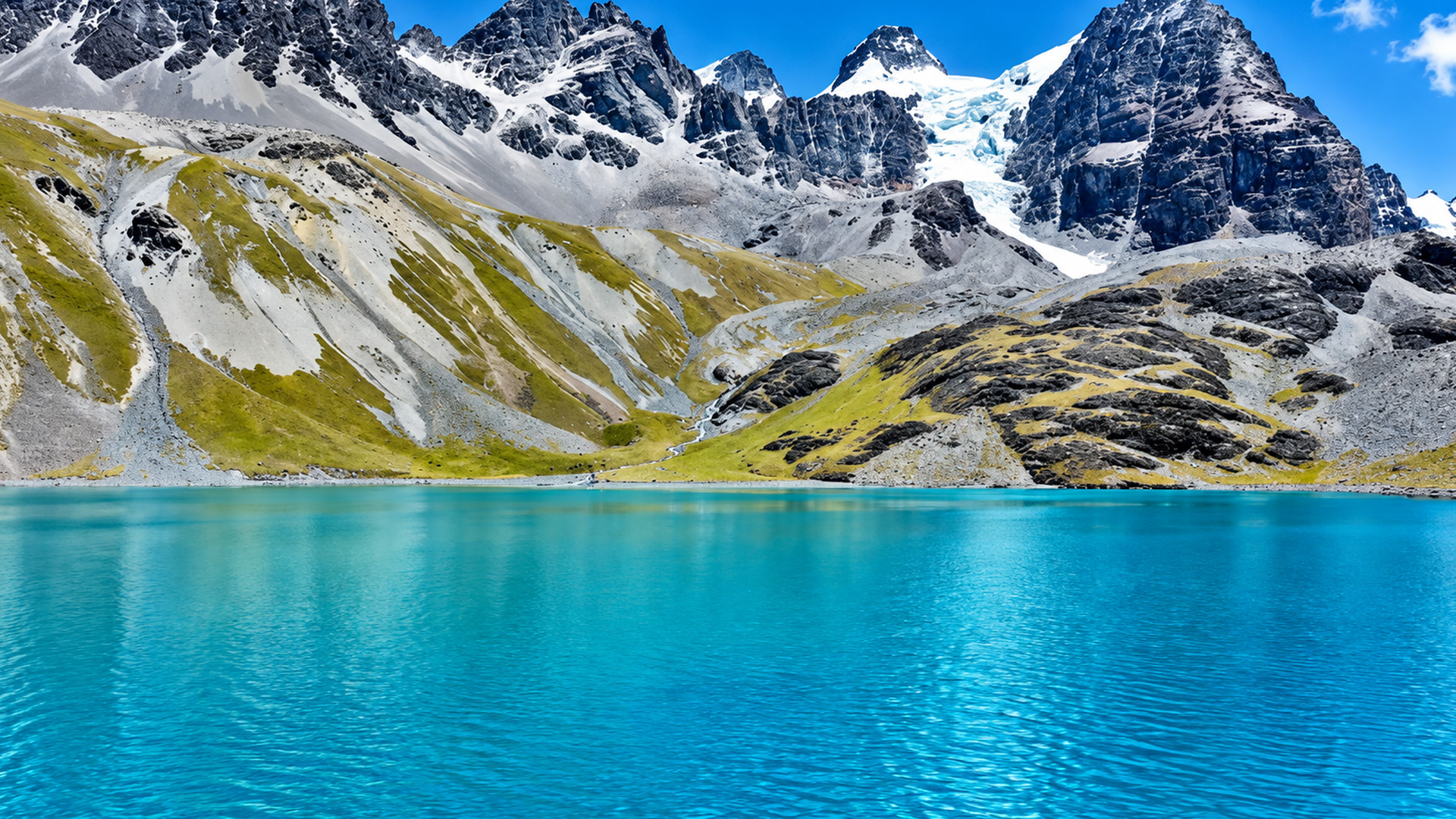 Why are some lakes in Bolivia's Andes so turquoise?