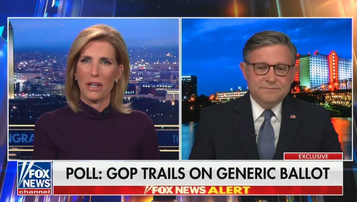 Laura Ingraham presents Speaker Johnson with horrid GOP numbers: ‘Do ...
