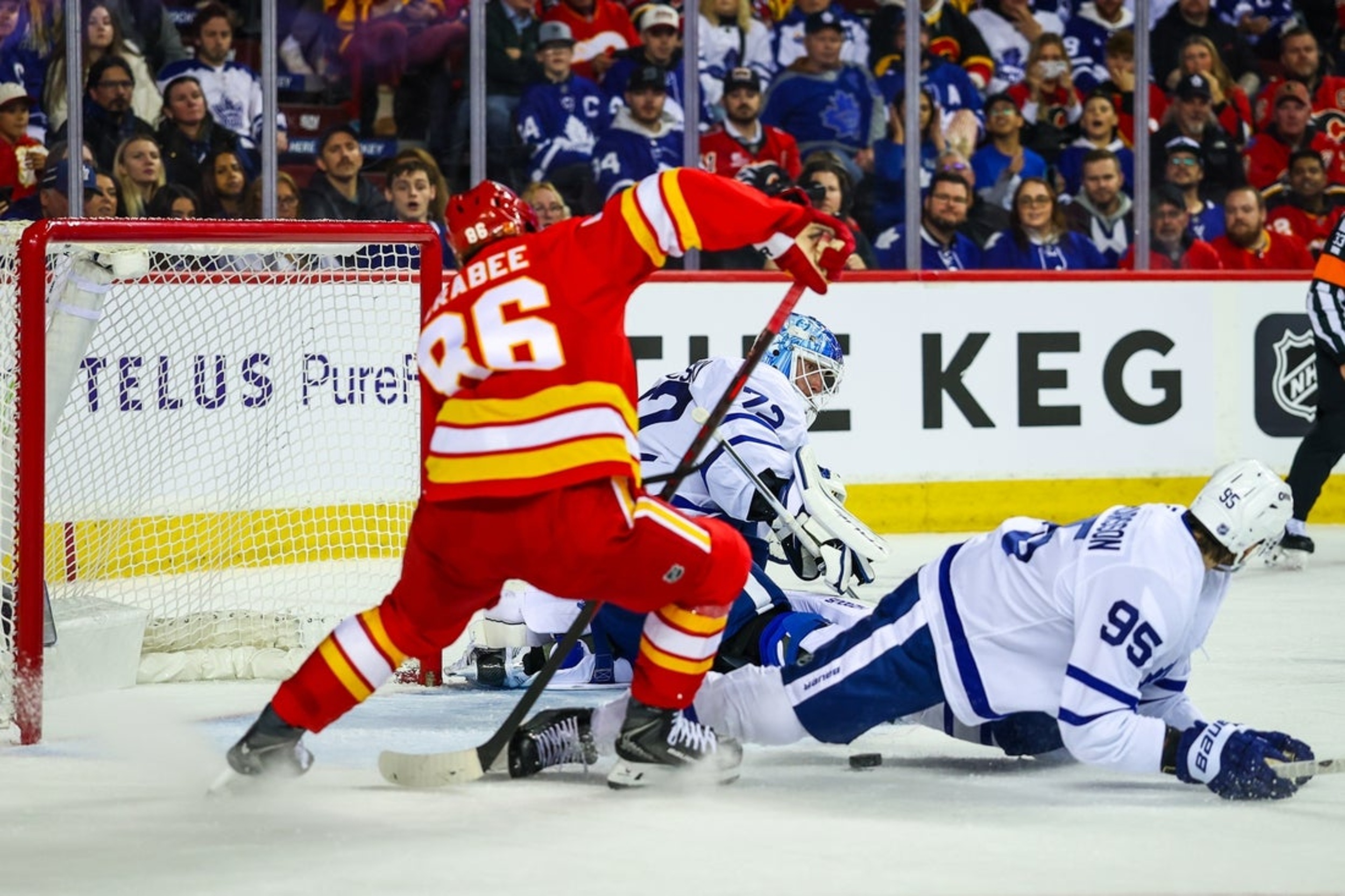 Matvei Gridin scores twice as Flames defeat Maple Leafs