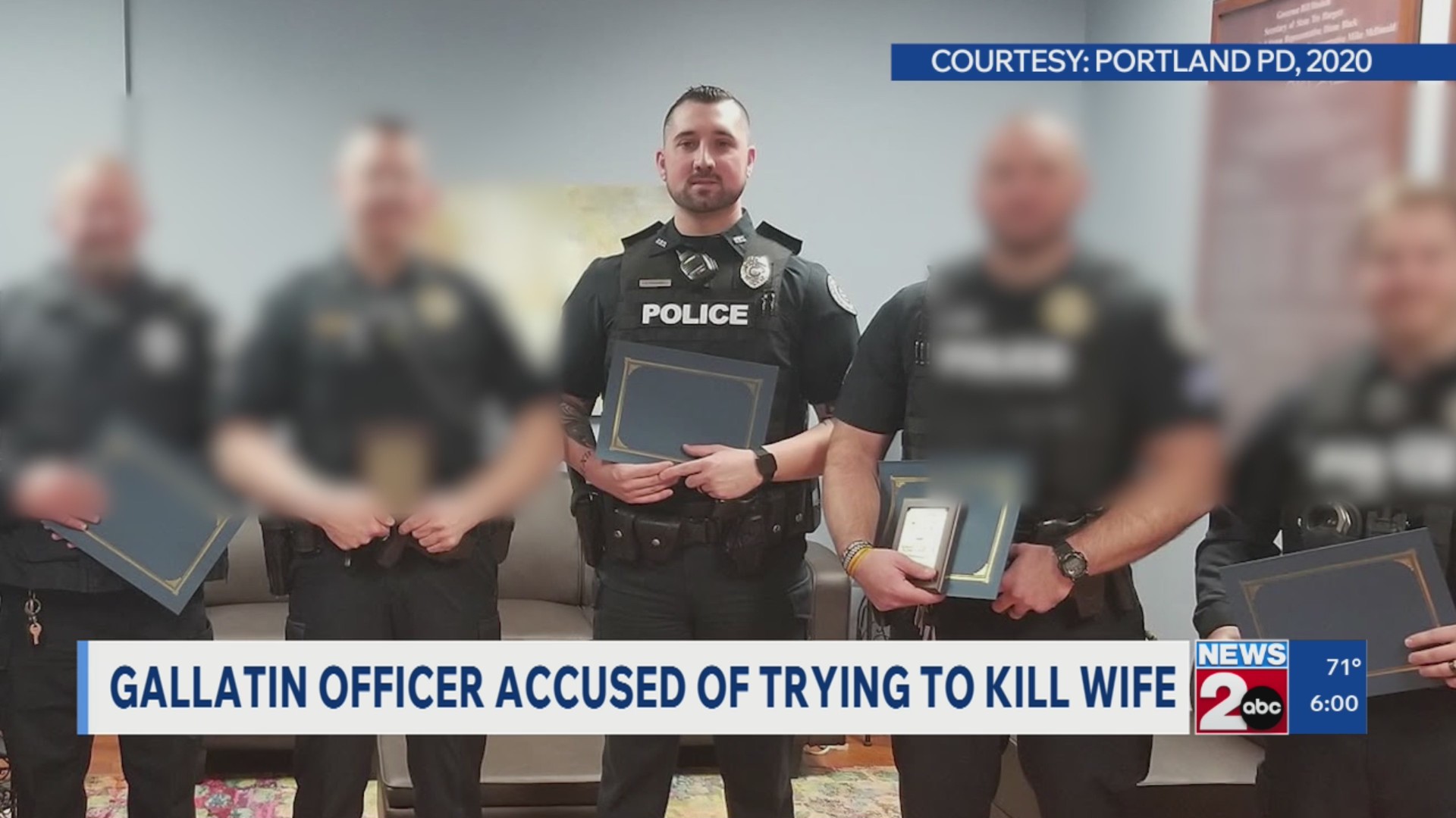 Gallatin police officer accused of trying to kill wife