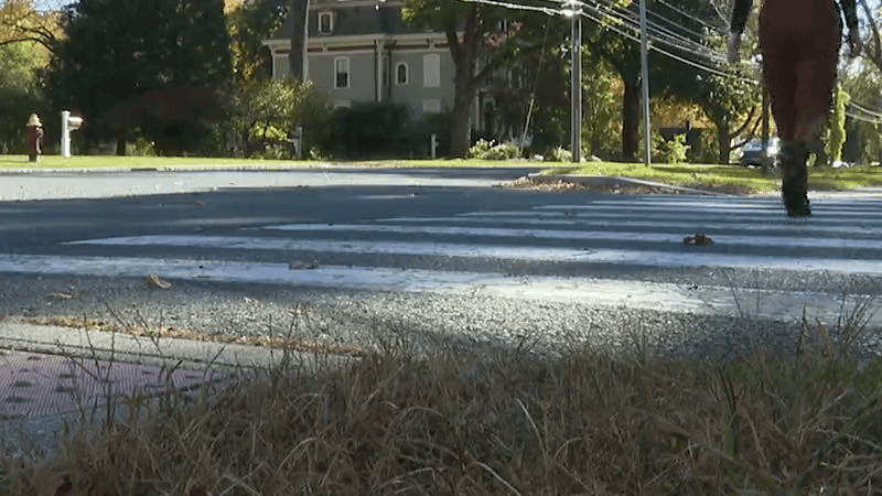 High-visibility crossing flags installed at some Glastonbury crosswalks ...