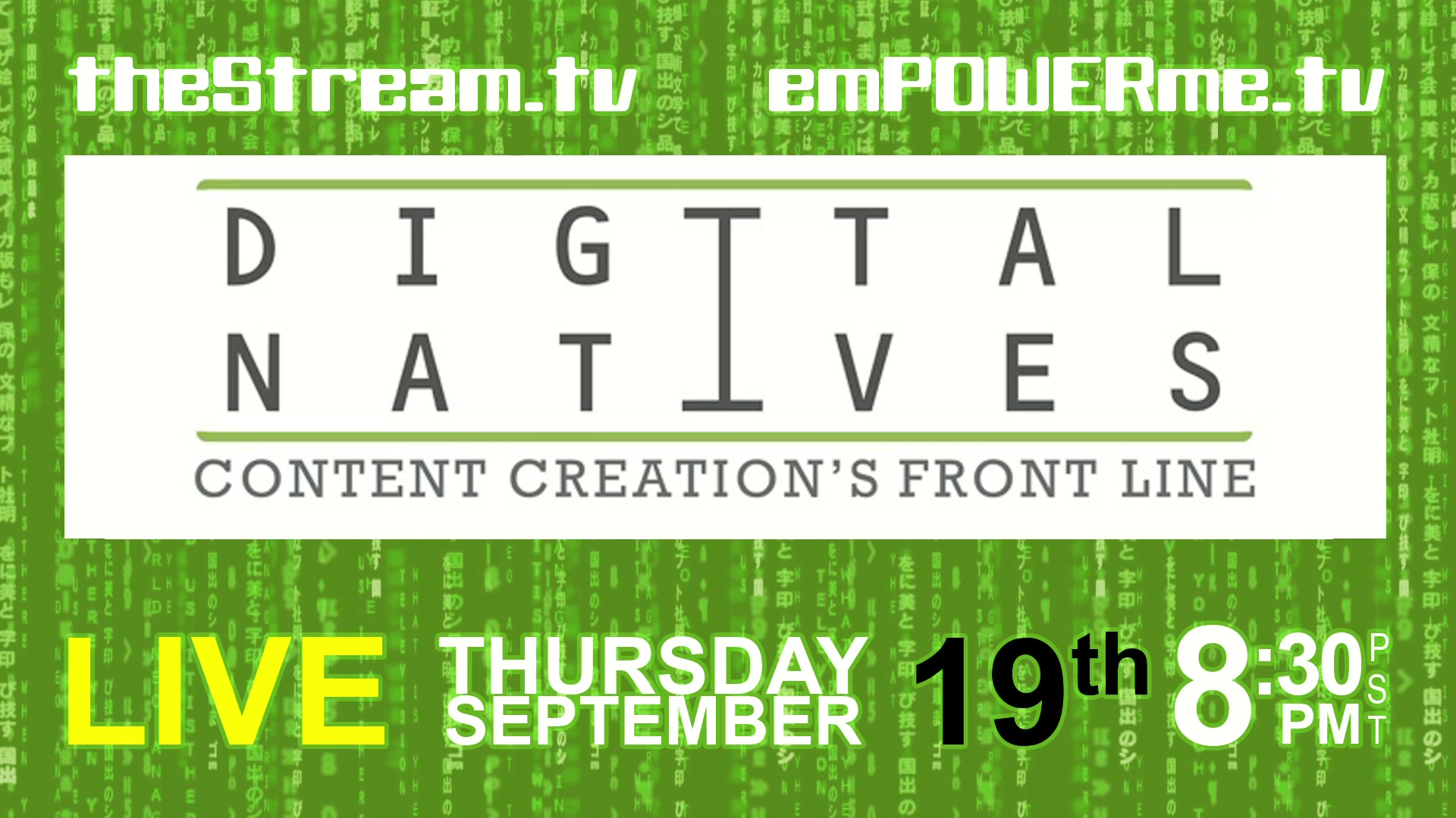 Digital natives: Content creation's front line LIVE