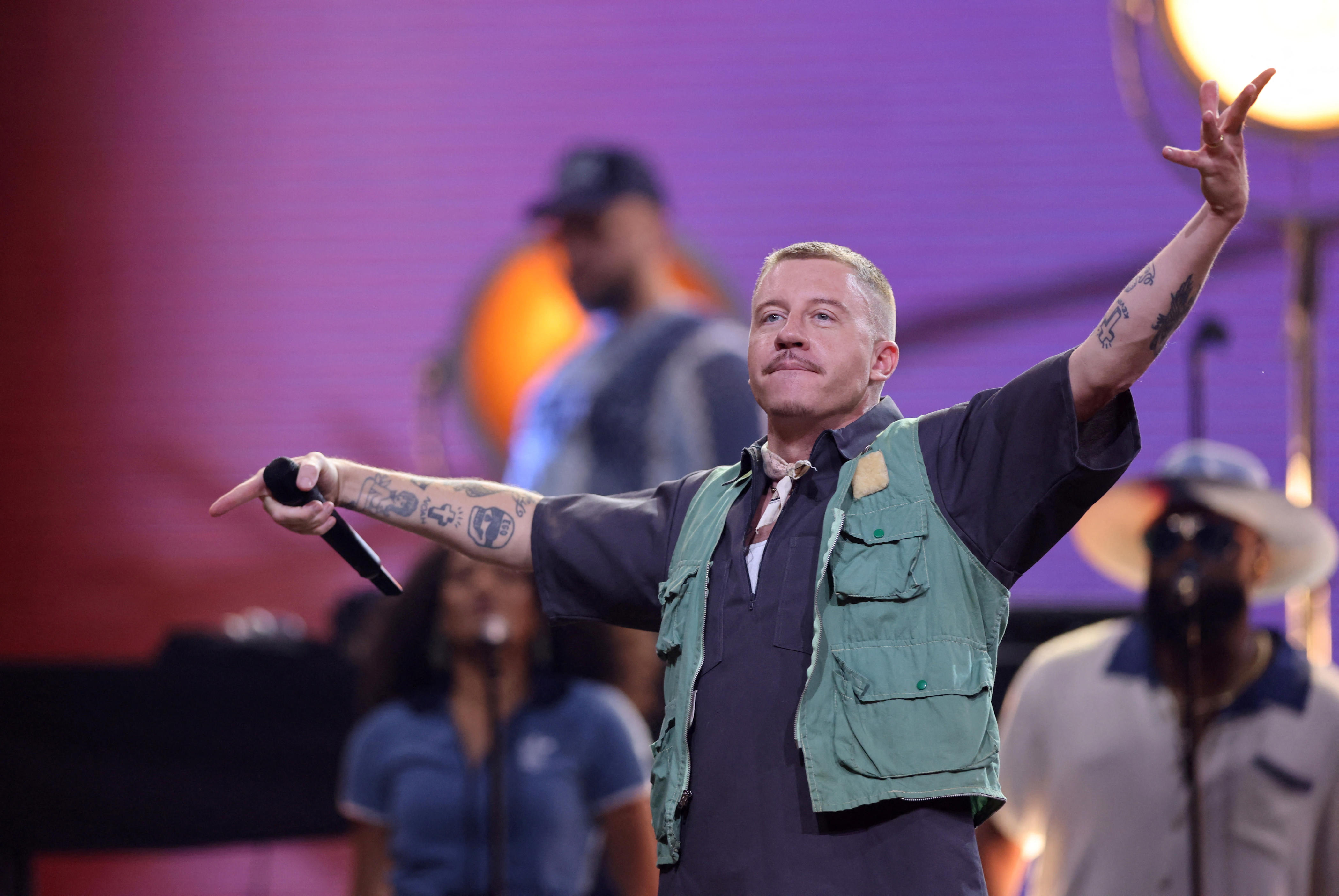 Macklemore vows to fight until 'last breath' at opening of 'Free ...