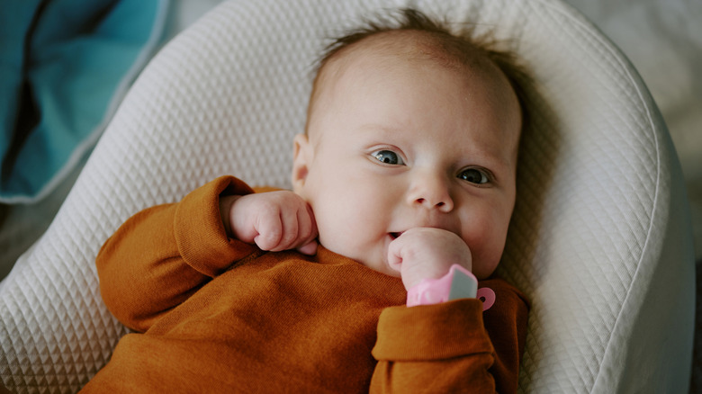 What does it mean when a baby stares at you?