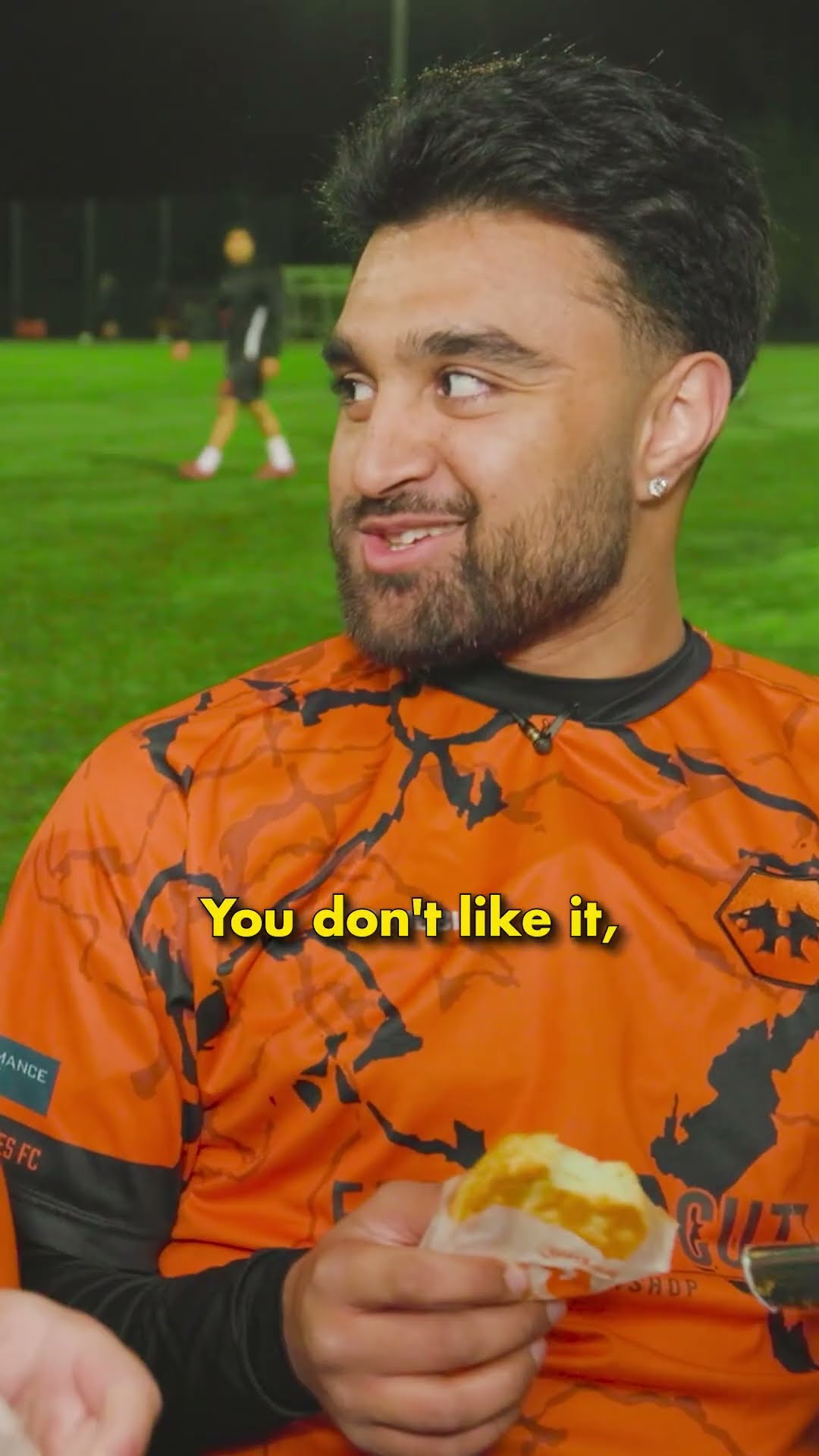 British footballers try biscuits for the first time!