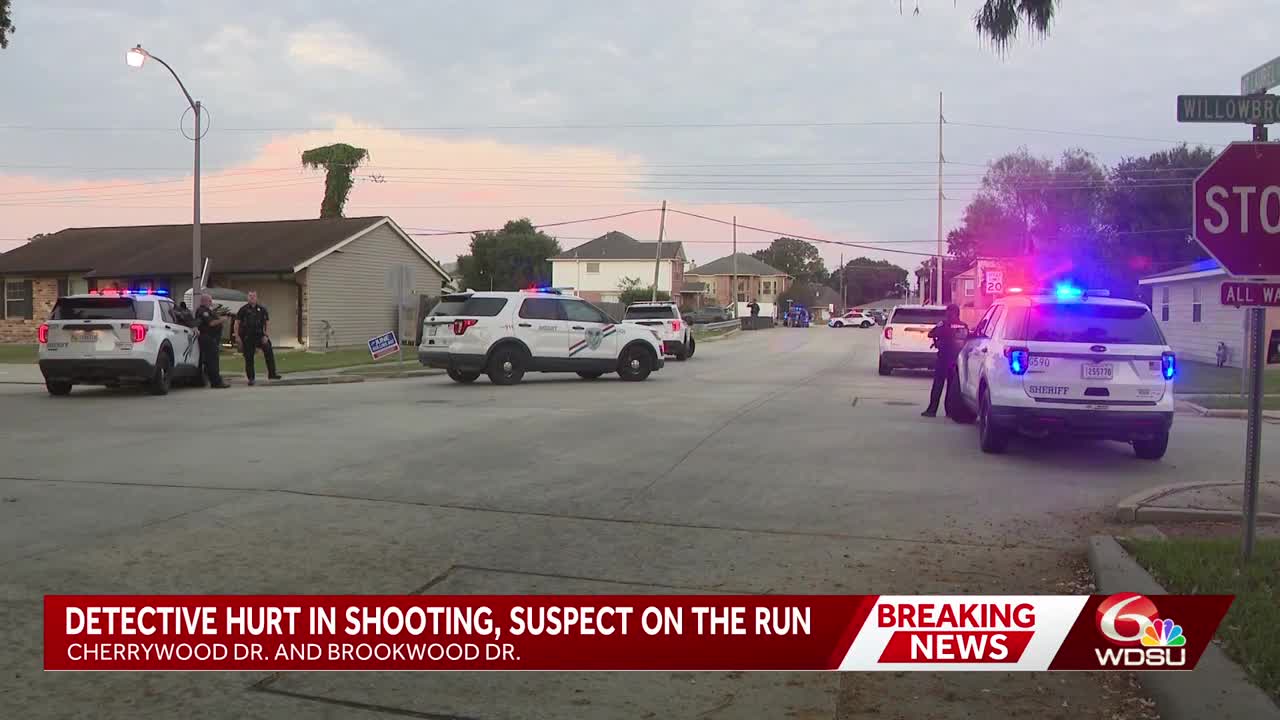 Detective hurt in shooting, suspect on run