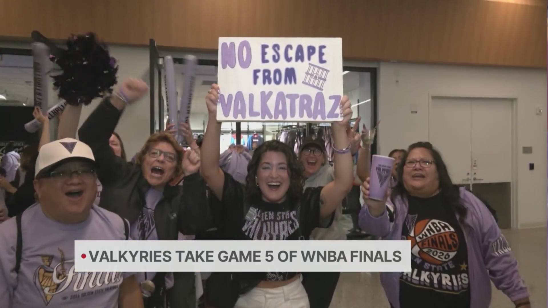 Valkyries fans celebrate one win away from WNBA title
