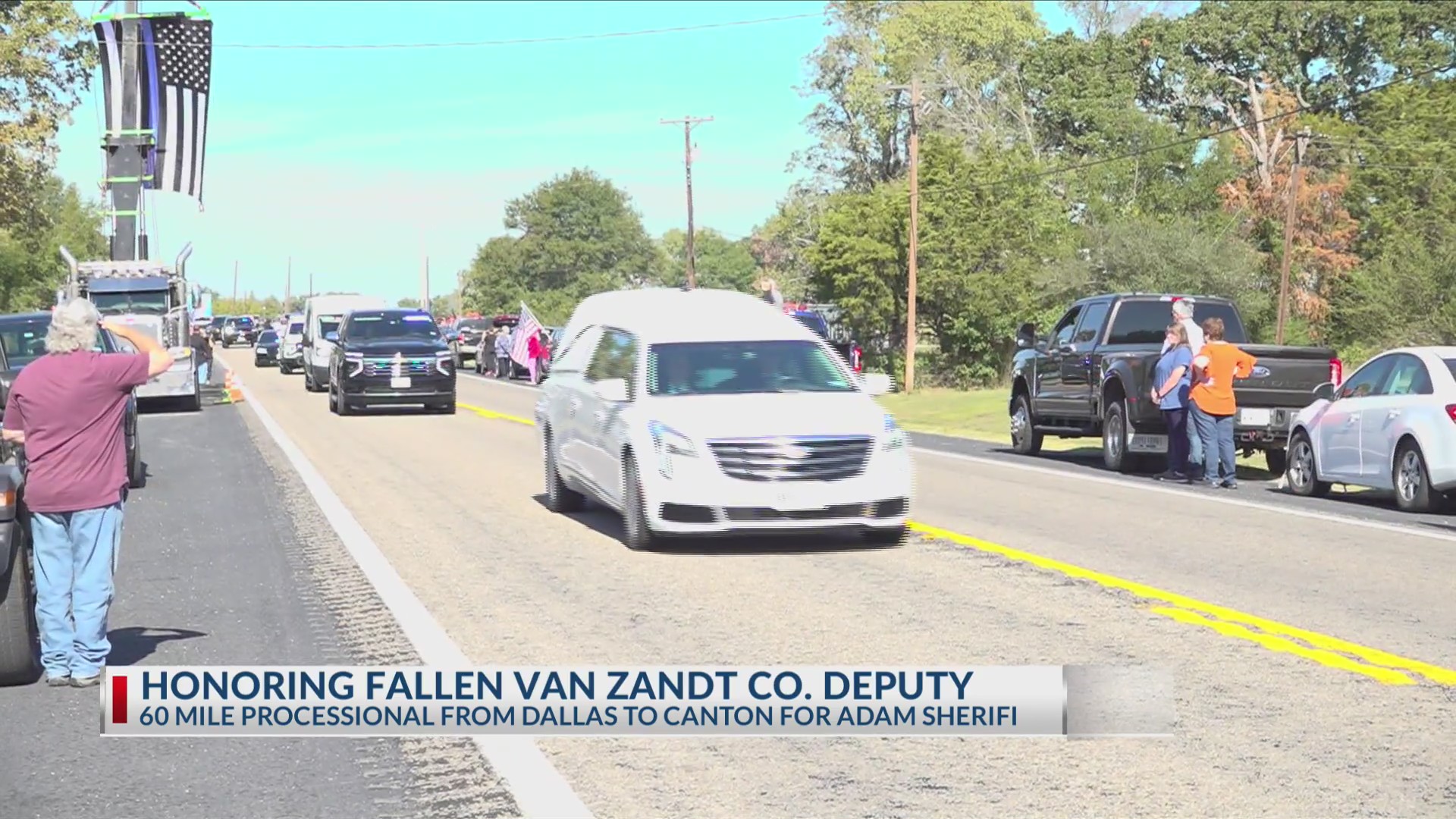 East Texans honor fallen Deputy Adam Sherifi with funeral procession