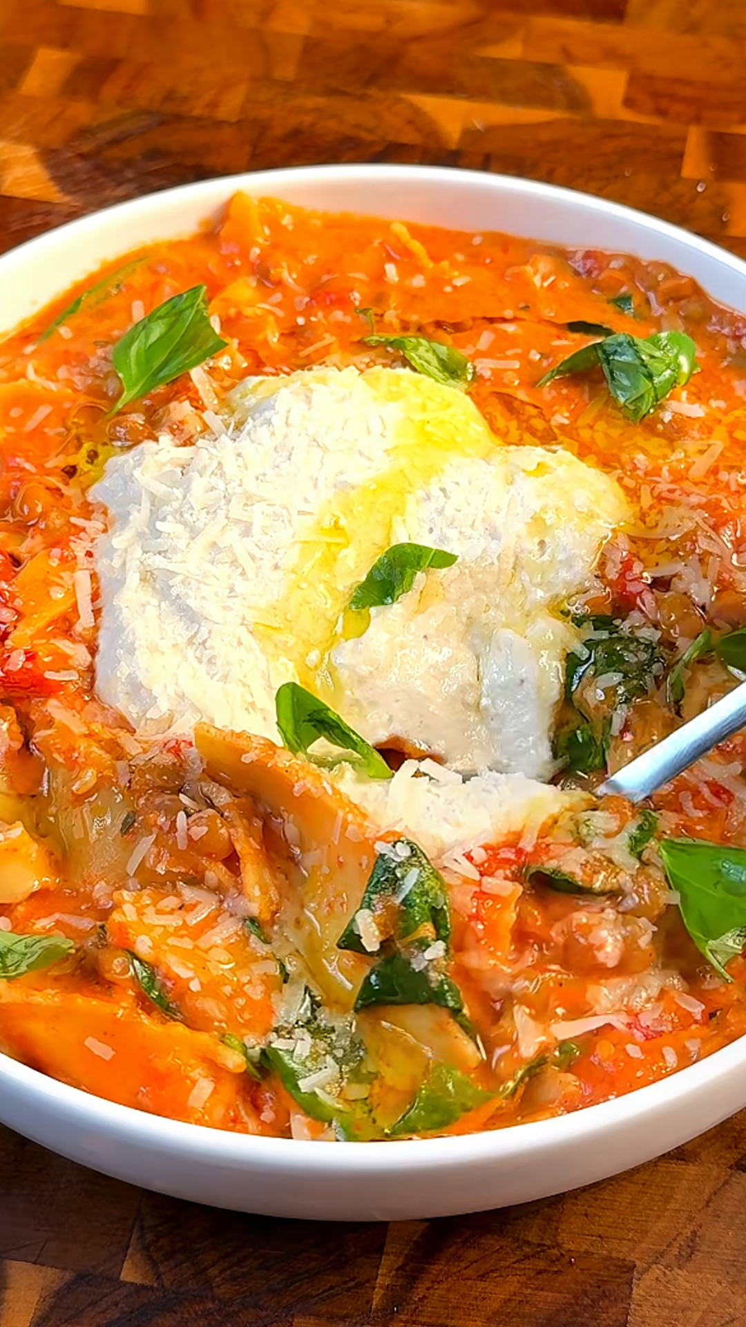 Easy one pot vegan lasagna soup without oven or layering