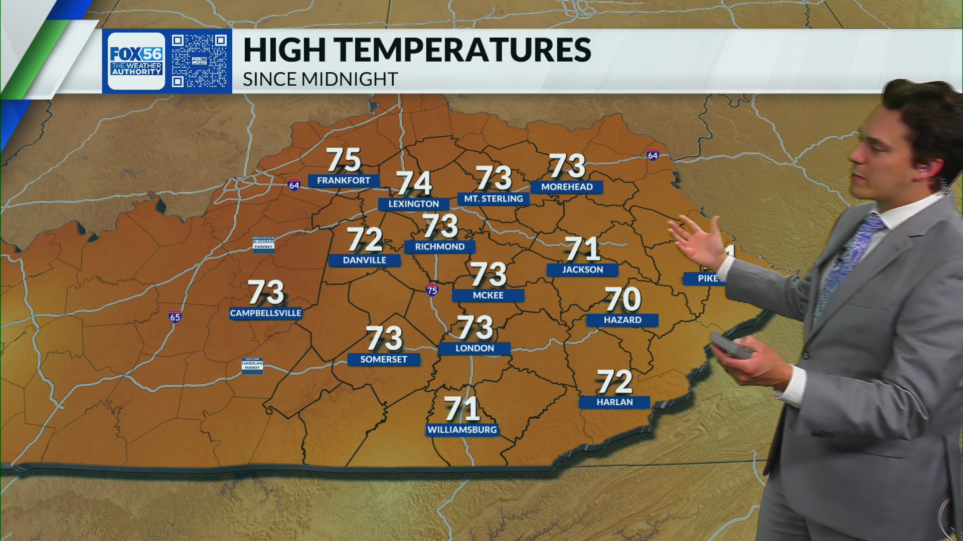 Kentucky weather forecast 10 p.m. 10/26/2026
