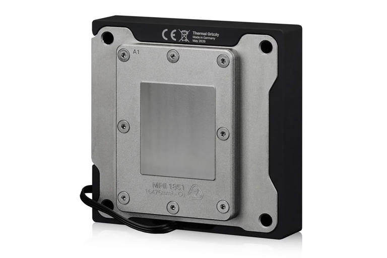 ガラス窓やアルミ製カバーを備えた水冷ブロック「Thermal Grizzly DeltaMate CPU Block - MPII Intel ...