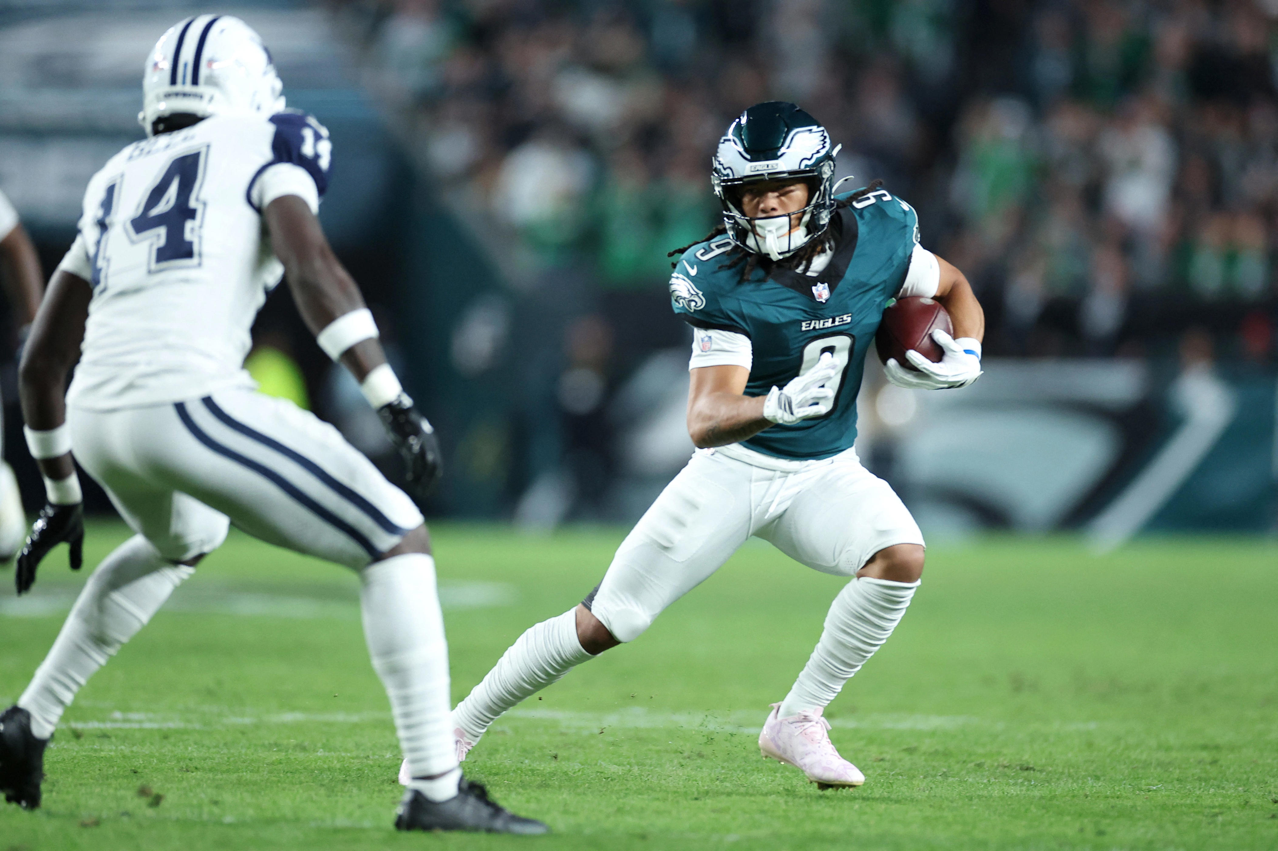 Eagles rookie Makai Lemon delivers breakout game in loss to Cowboys