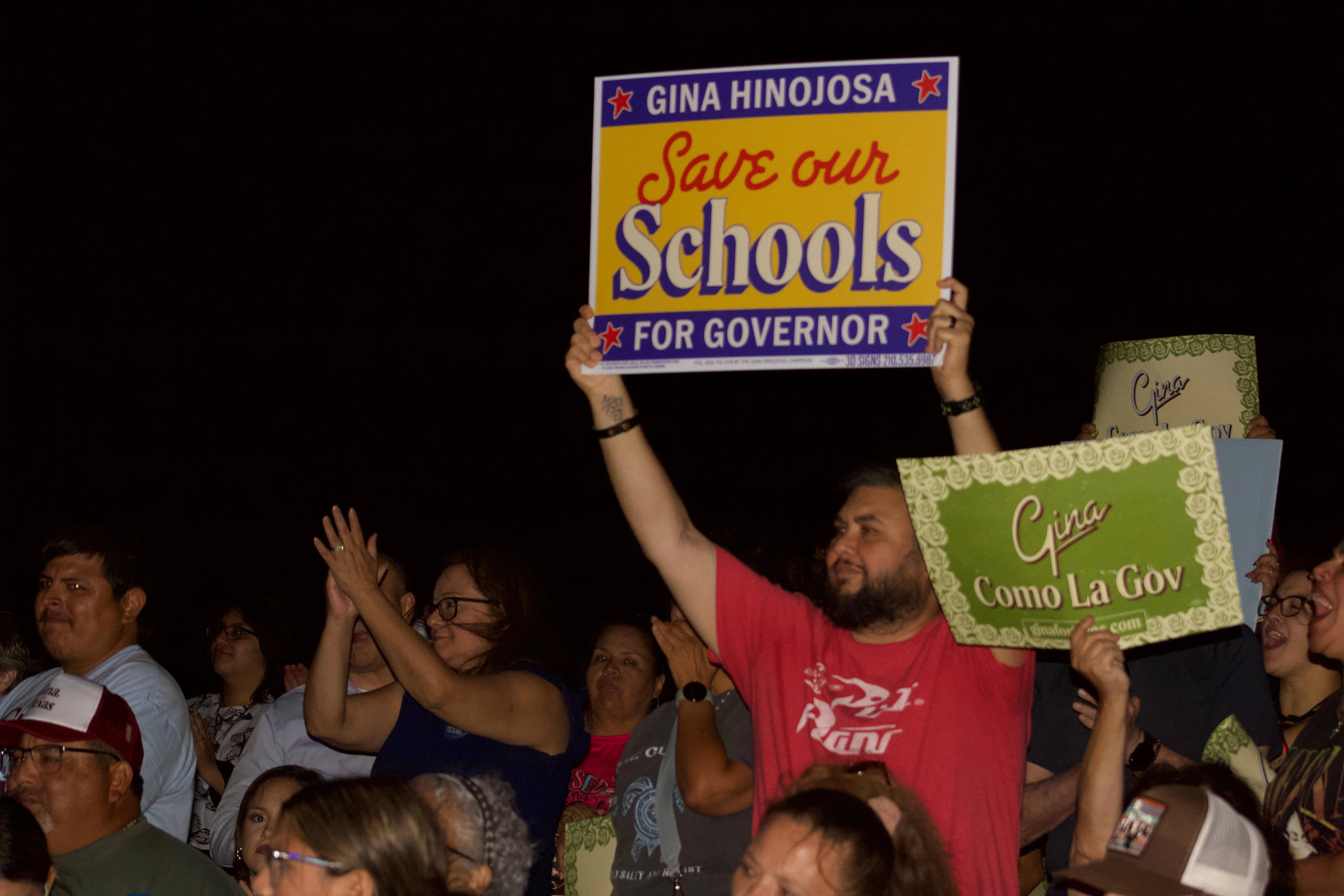 Gina Hinojosa makes campaign stops in Corpus Christi, draws hundreds