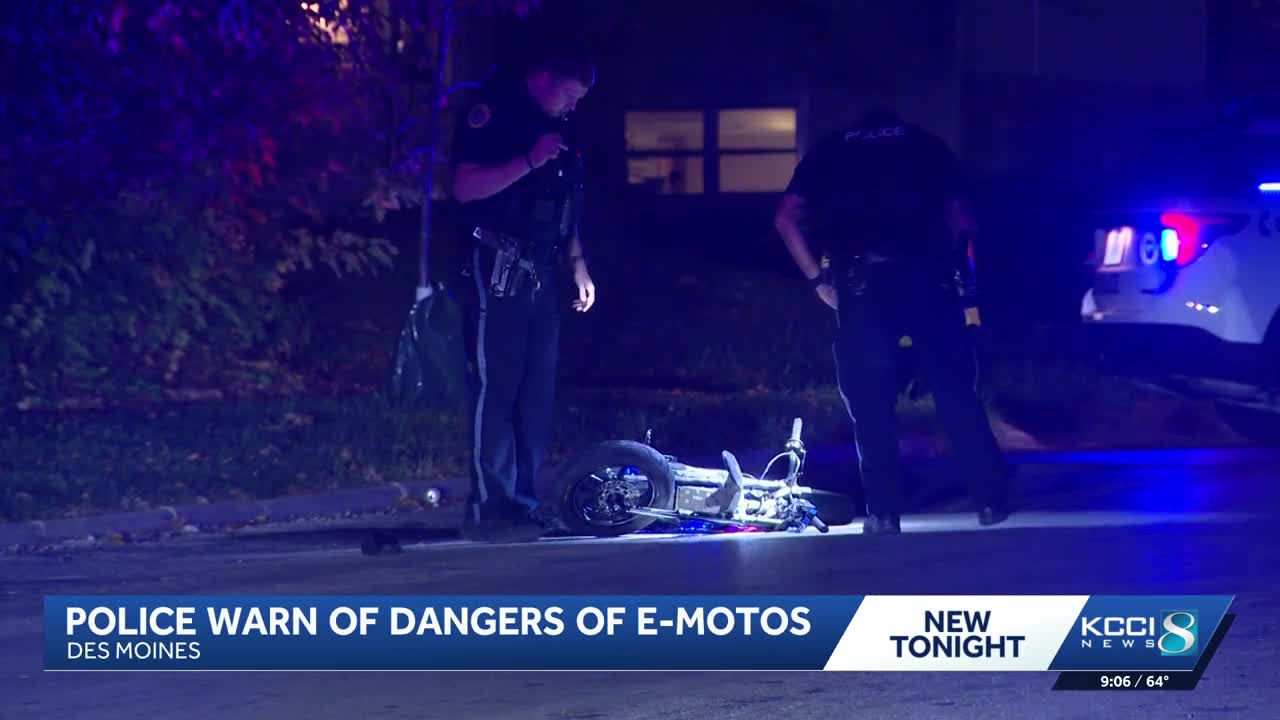 Police warn of dangers of e-moto bikes following Des Moines crash