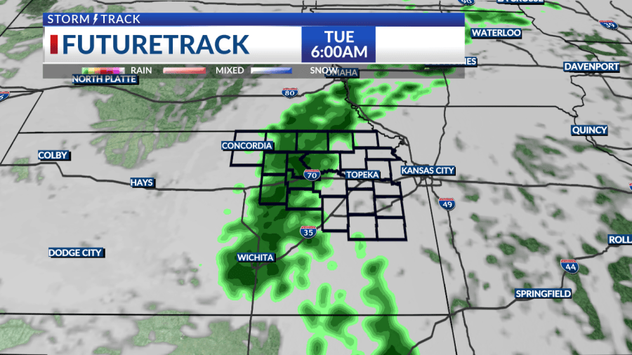 A few showers to start out Tuesday before warmer weather builds back in