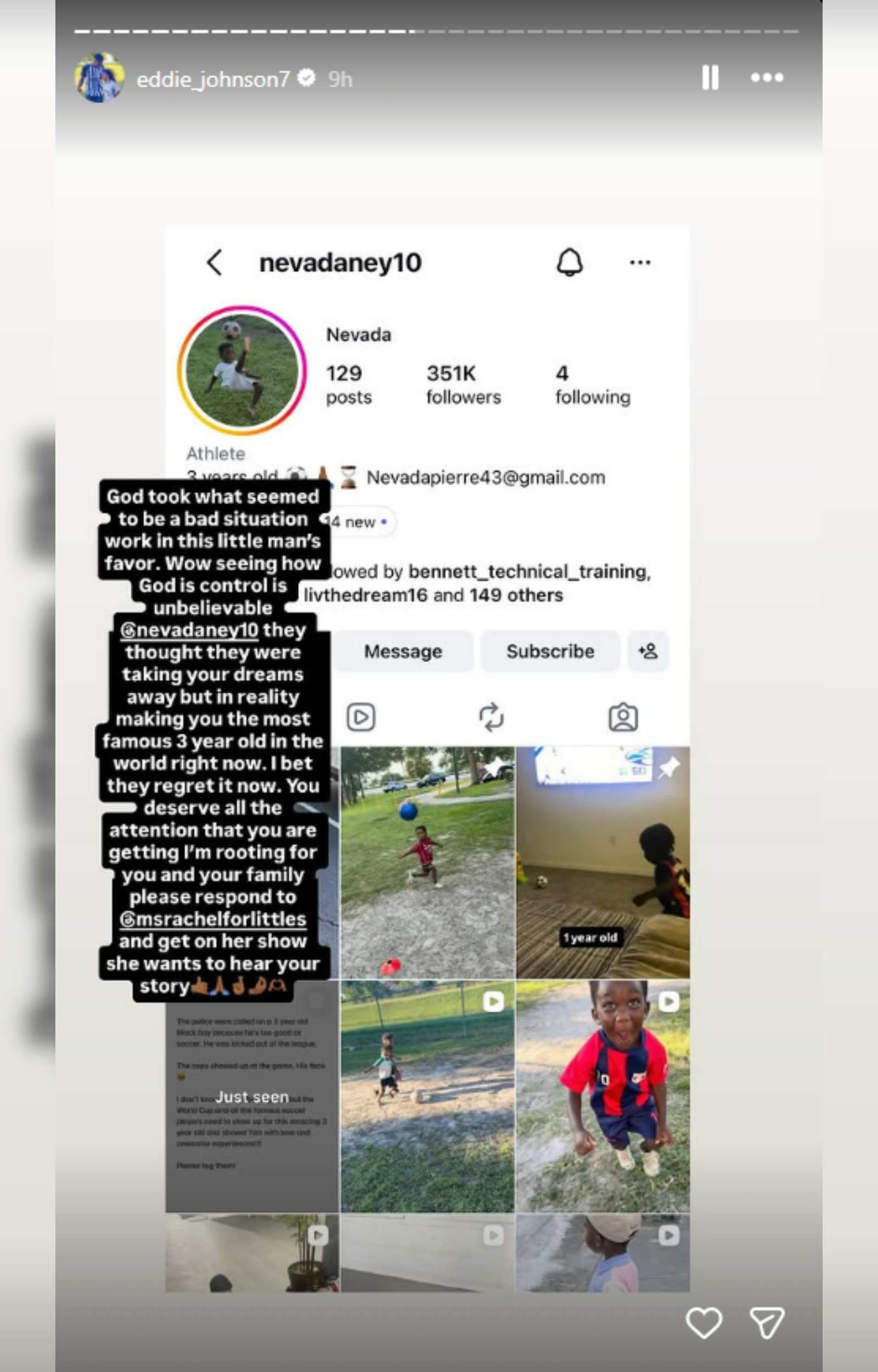 Eddie Johnson backs 3-year-old soccer player after police row as Ms ...