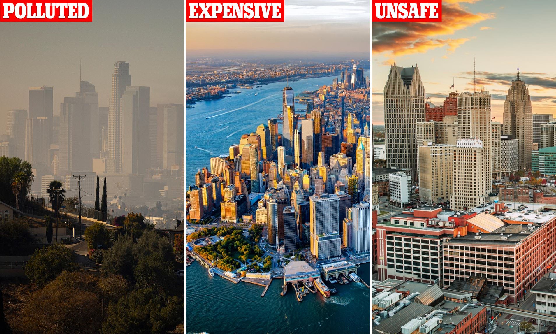 Cities with America's lowest quality of life exposed, with Los Angeles ...
