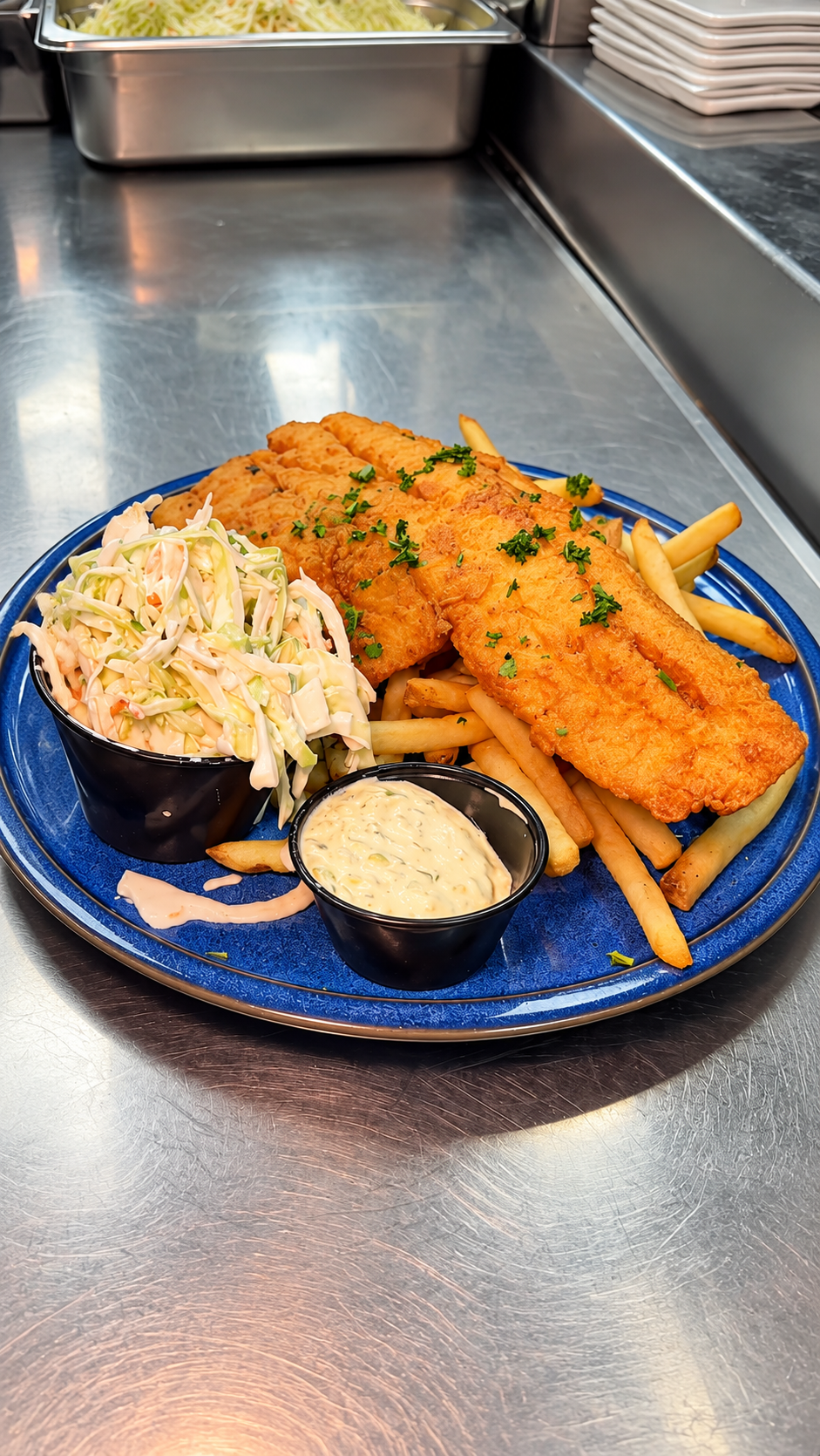 Classic fish and chips at Flanders Fish Connecticut