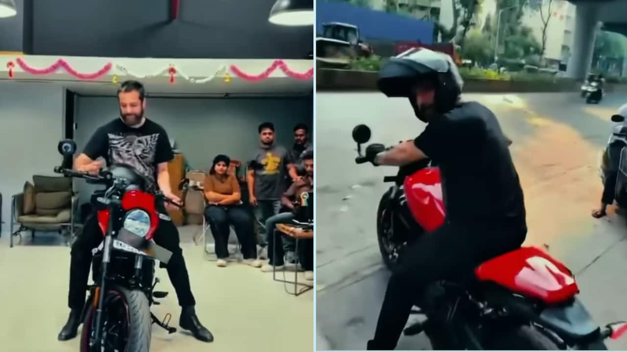 Actor Fardeen Khan buys his first-ever Royal Enfield, the Guerrilla 450 ...