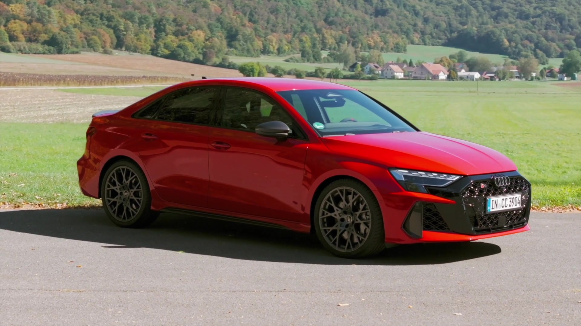 Audi RS 3 sedan design preview in red