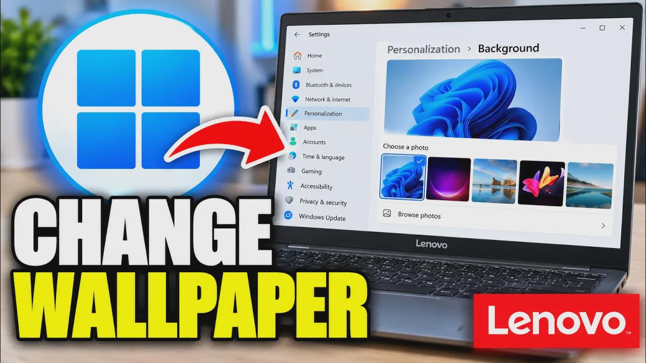 How to change wallpaper on Lenovo laptop