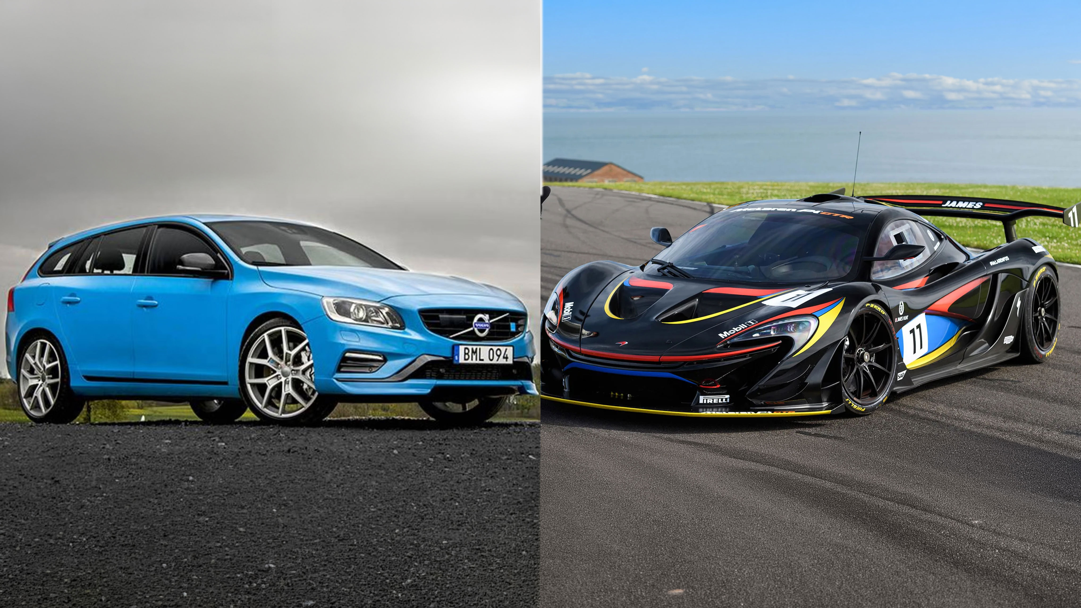 McLaren P1 GTR v/s Volvo V60 Polestar