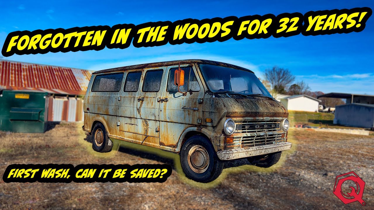 First wash in 32 years! Abandoned in the woods, can this van's paint be ...