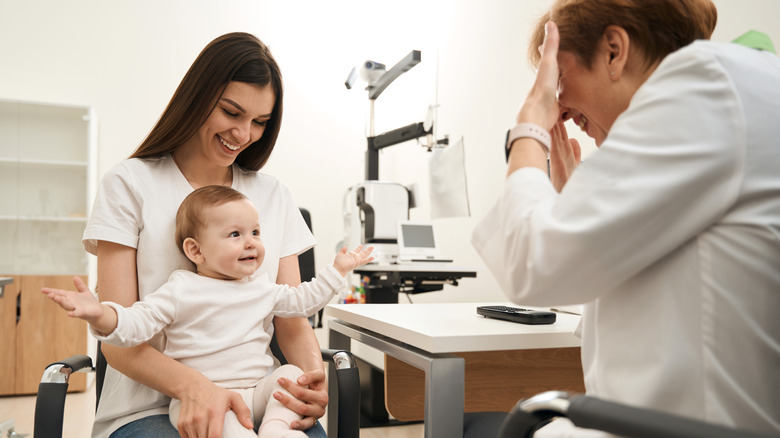 What does it mean when a baby stares at you?