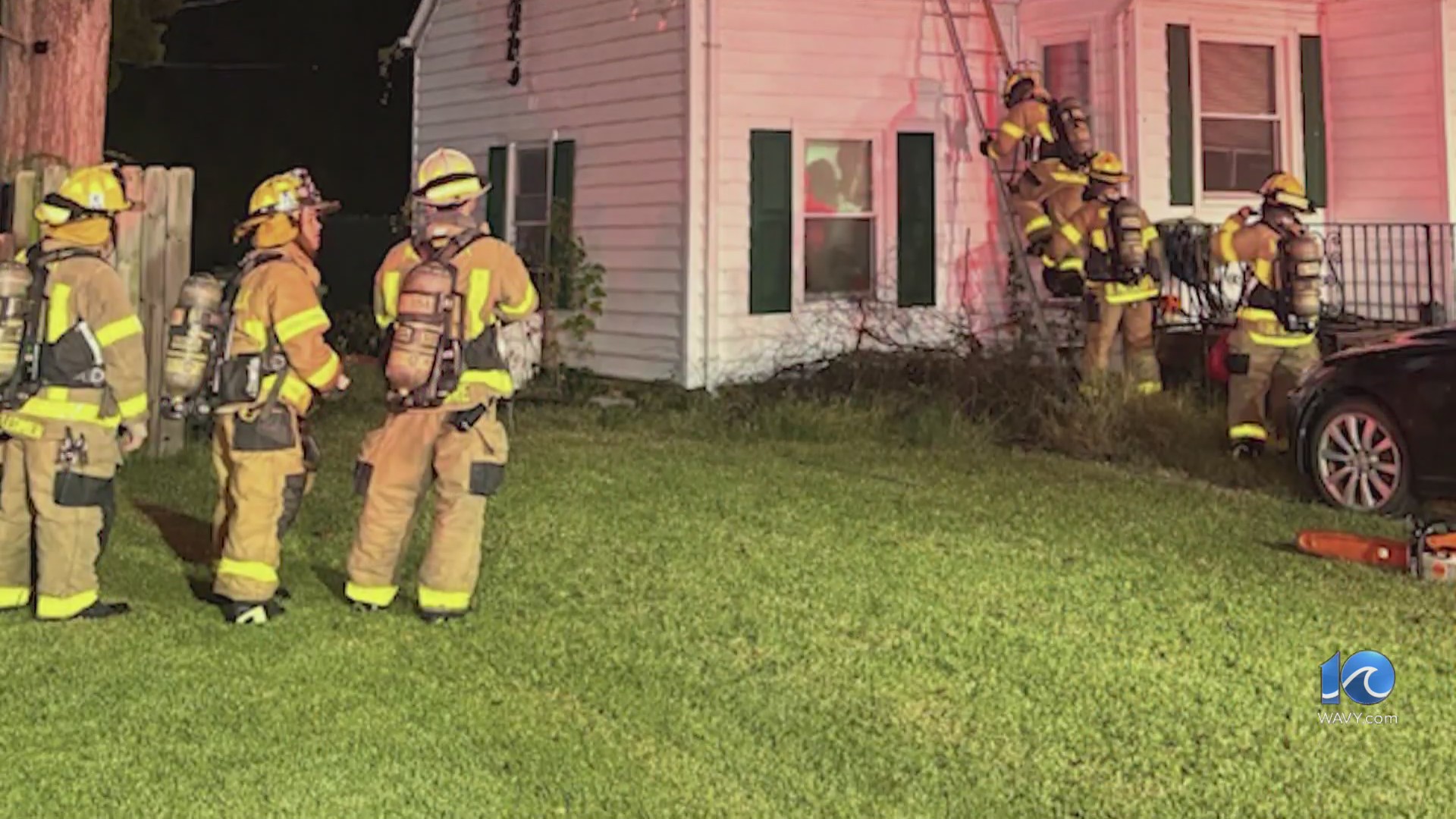 Kitchen fire in Norfolk displaces two people