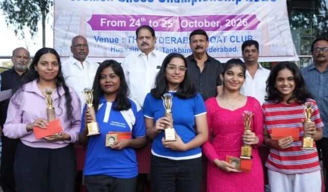 Kheerthi and Sharanya share Telangana women's chess crown after blitz tie