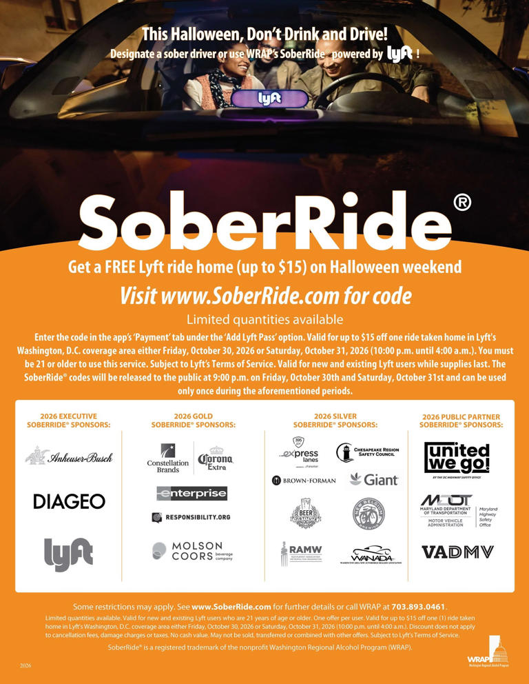 WRAP's SoberRide returns for Halloween