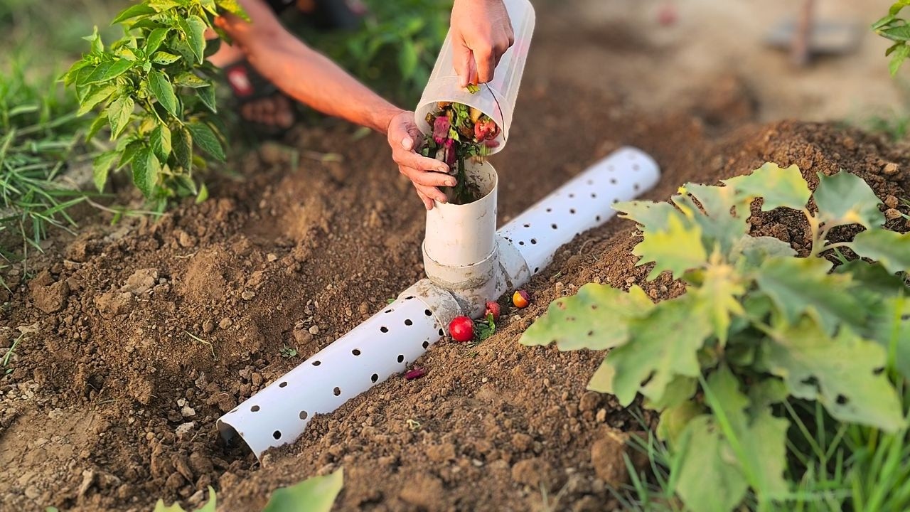 How buried pipes can be used for garden irrigation