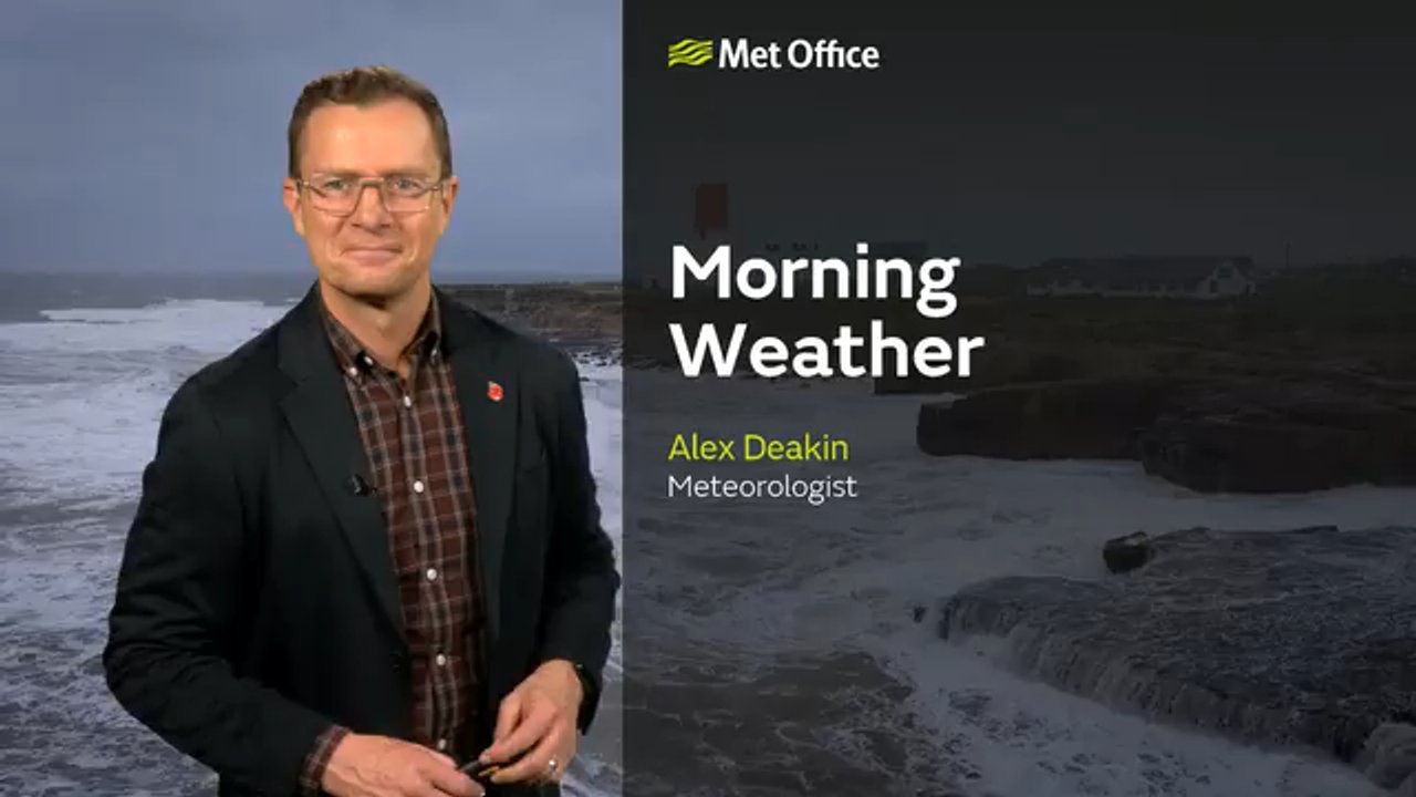 Met Office Tuesday morning weather forecast 27/10/2026