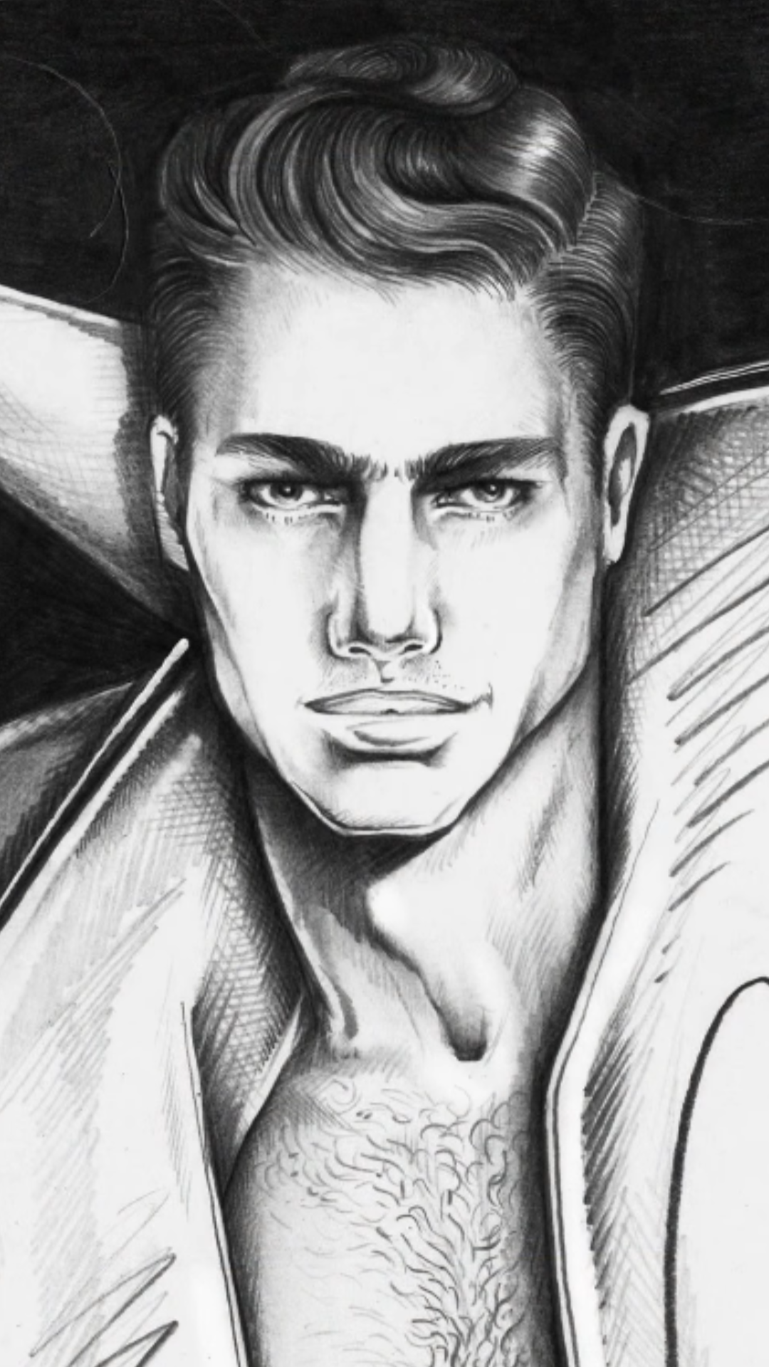 Creating a detailed YSL fashion drawing from a simple sketch
