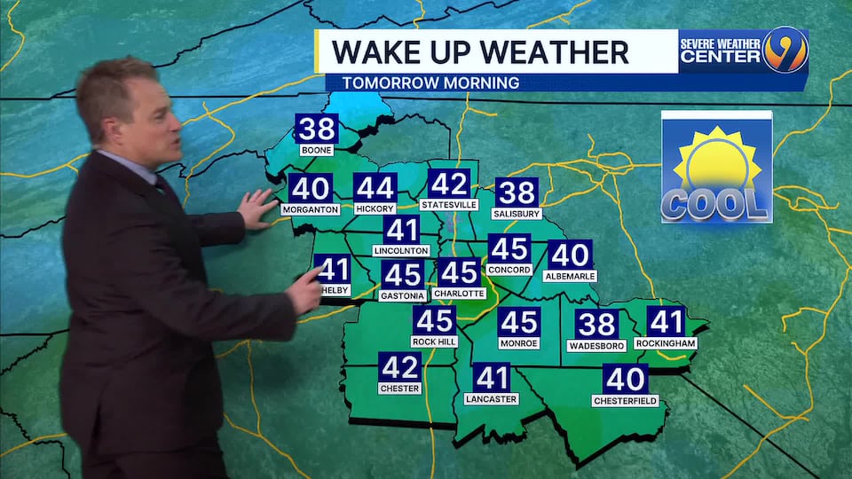Monday night's forecast with Chief Meteorologist Johns Ahrens