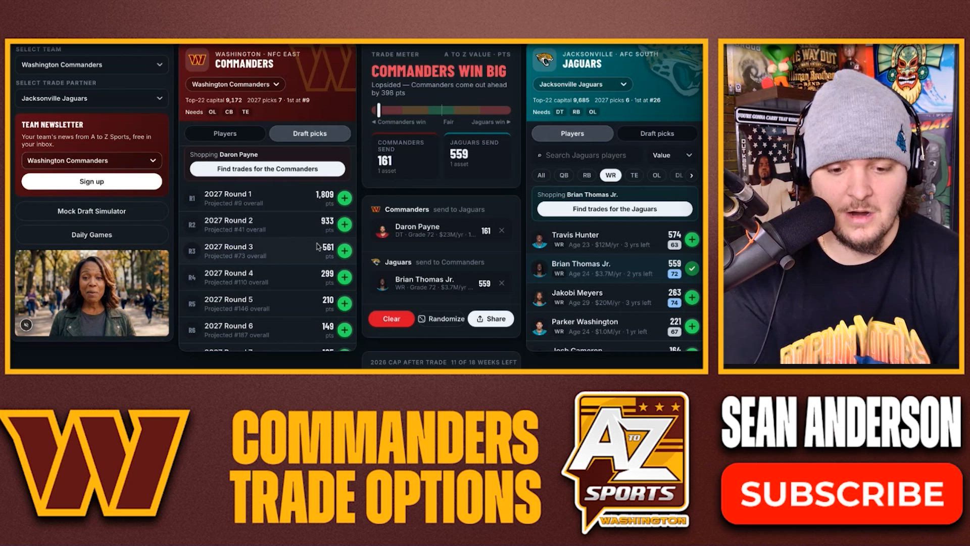 The Commanders could trade Daron Payne for this star WR