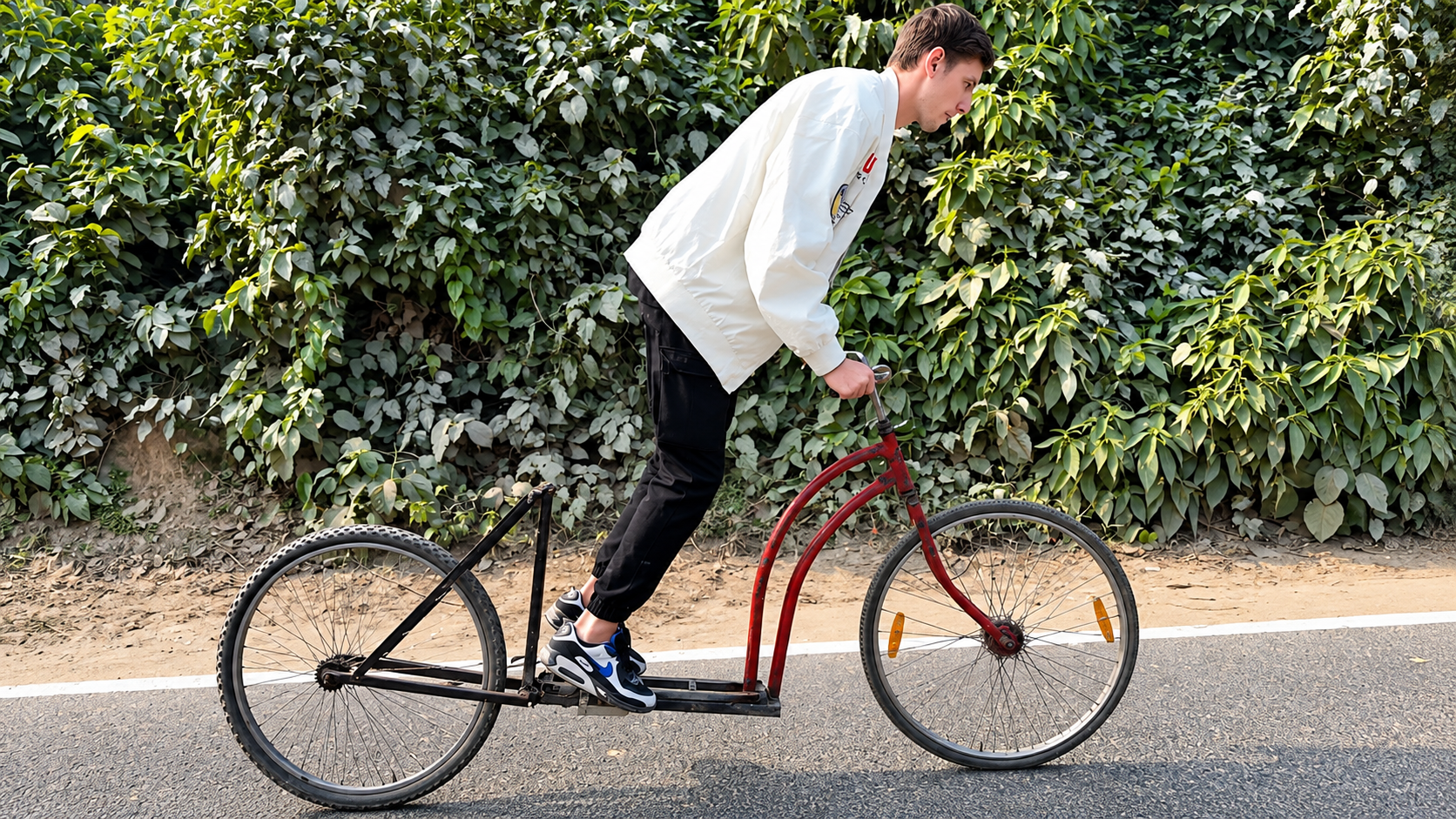 Exploring unusual bicycles in India with no chains, pedals, or brakes