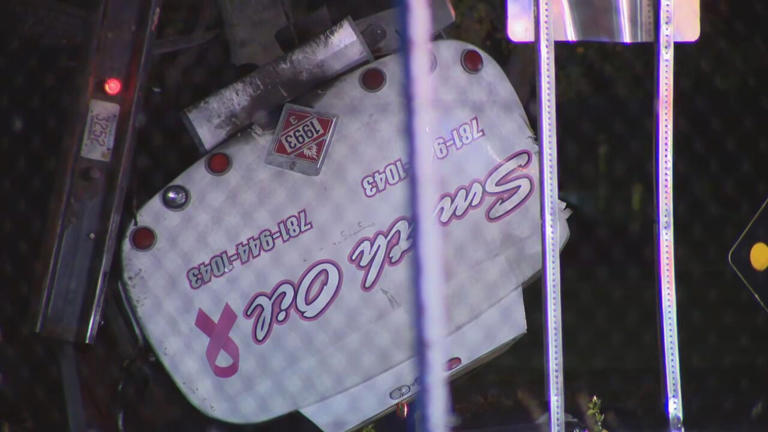 Overturned oil tanker shuts down traffic on Route One in Danvers