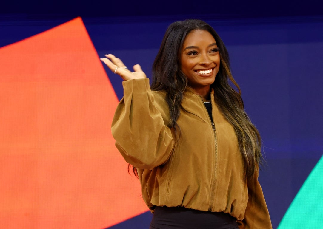 The most decorated gymnast and SI Swim model Simone Biles in photos