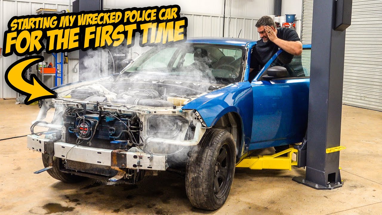 Starting my wrecked Dodge Charger police car for the first time (did ...