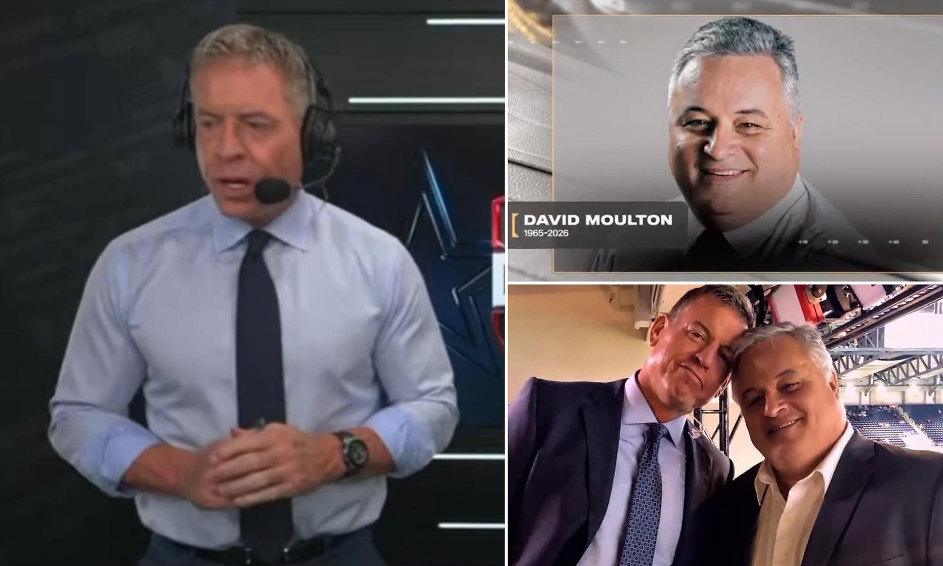 Troy Aikman chokes back tears as he mourns death of ESPN colleague ...