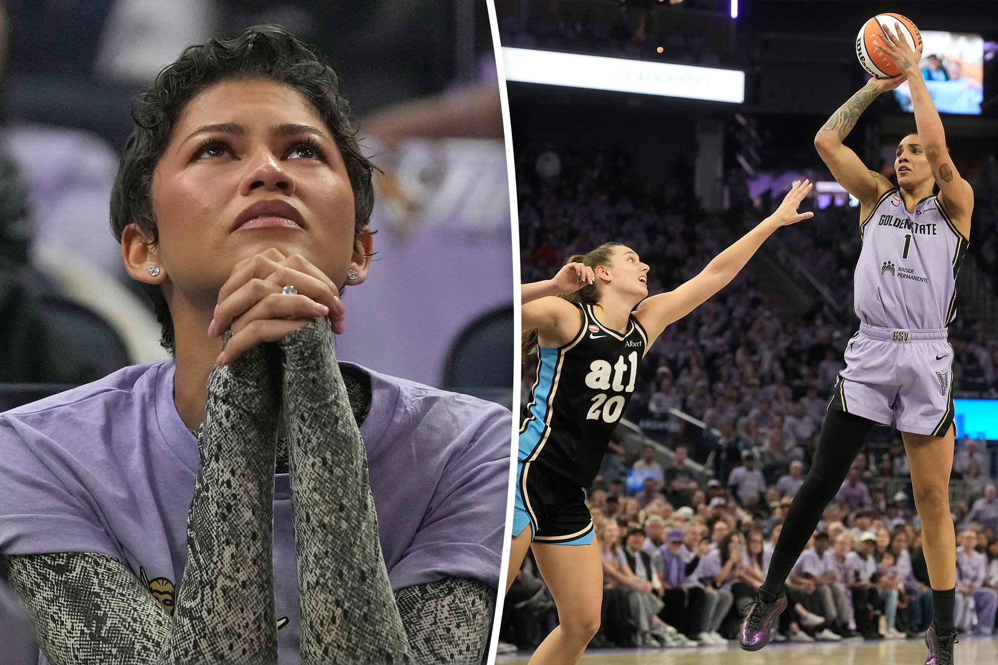Zendaya shows out for hometown Valkyries during WNBA finals