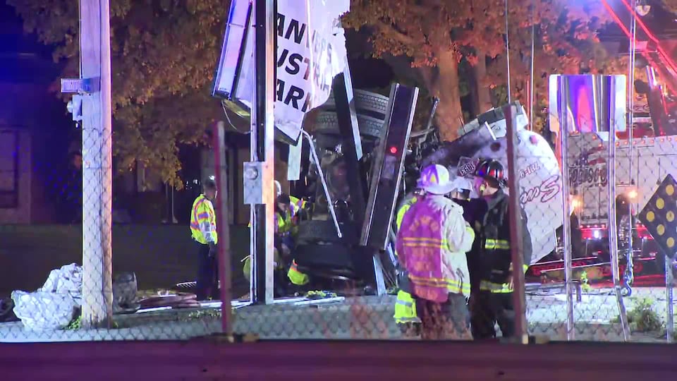 Overturned oil tanker shuts down traffic on Route One in Danvers