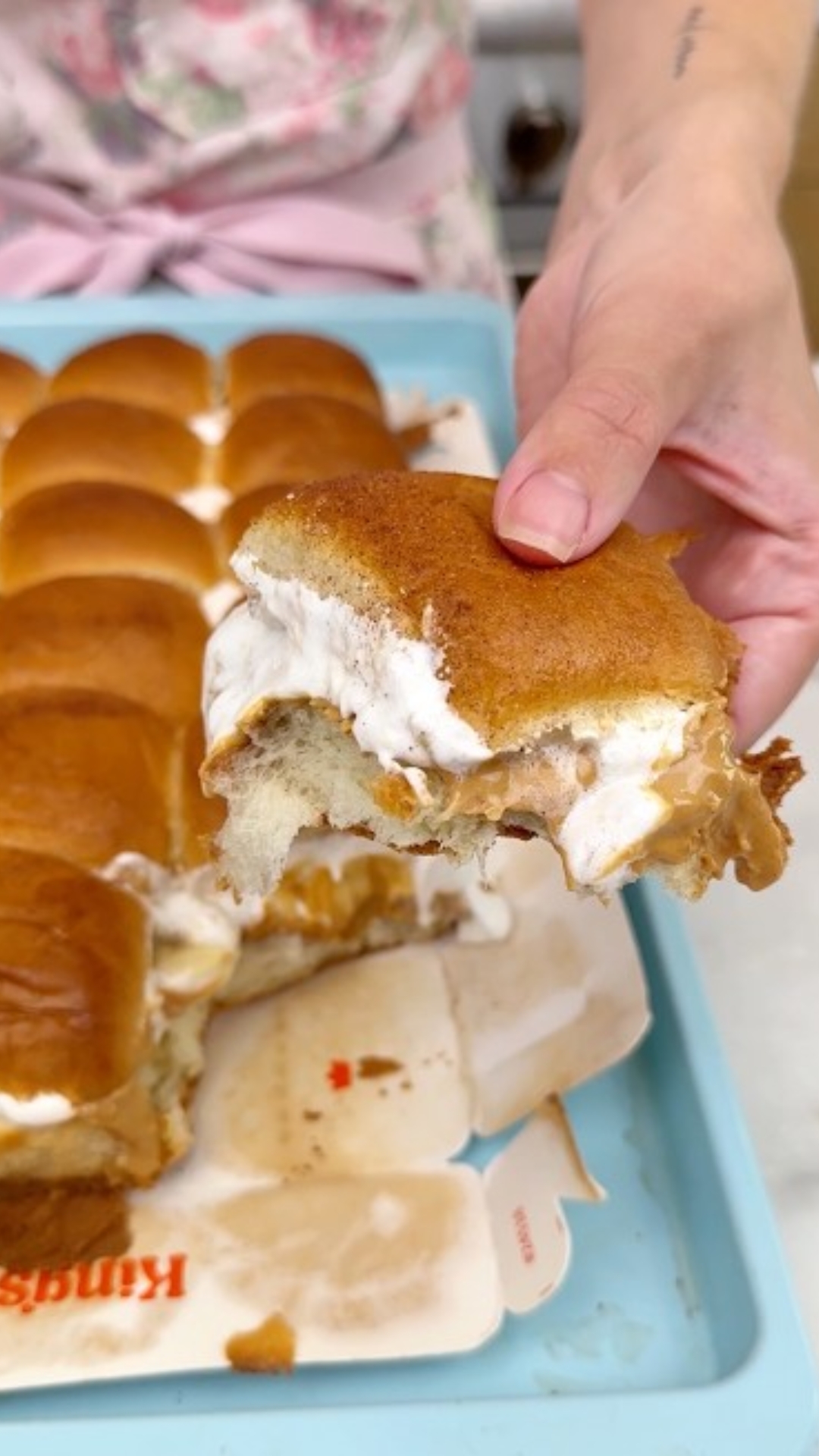 Easy fluffernutter dessert with peanut butter and marshmallow