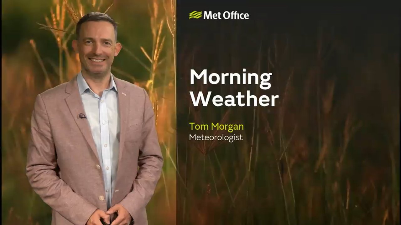 Met Office Monday morning weather forecast 03/08/2026