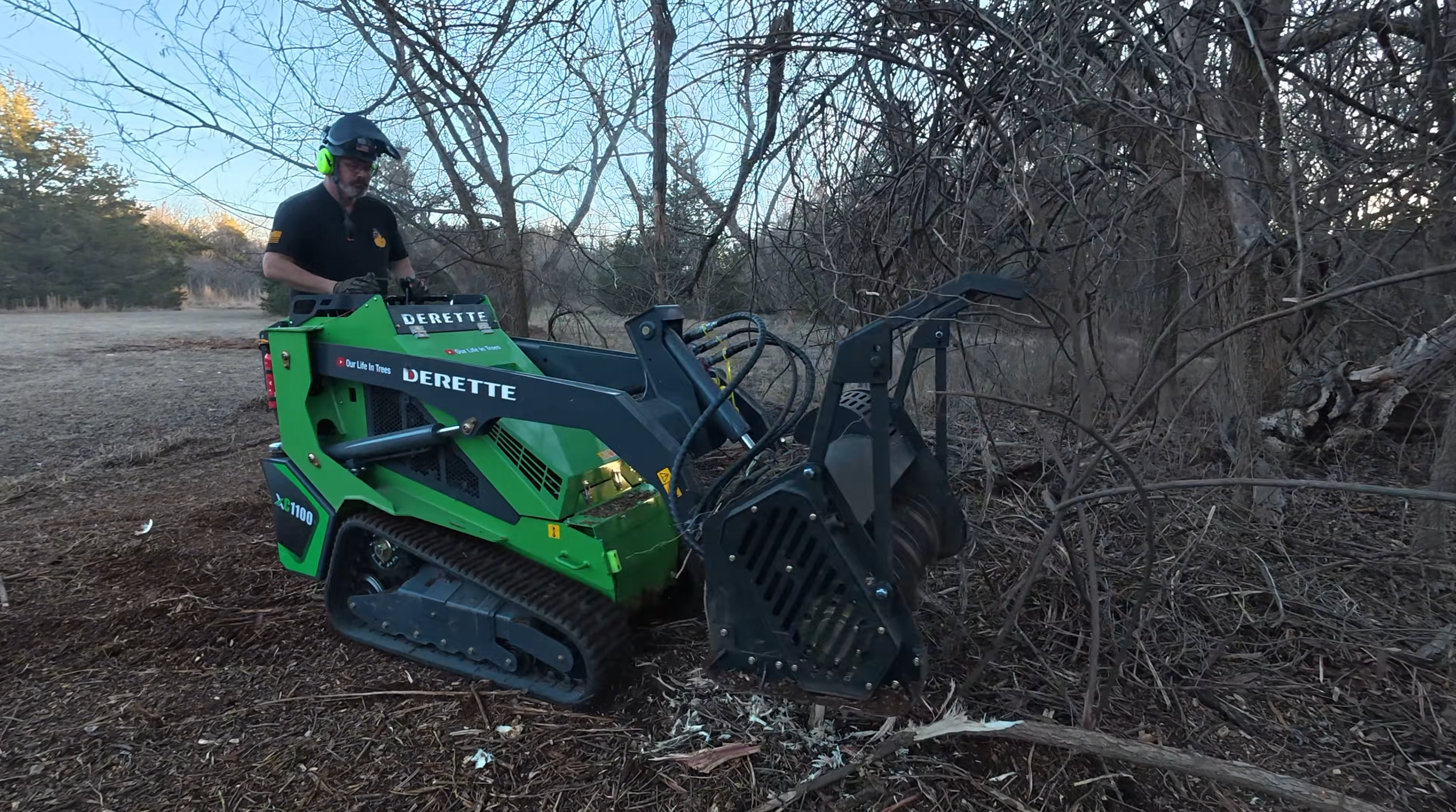 Testing a new skid steer for forestry work