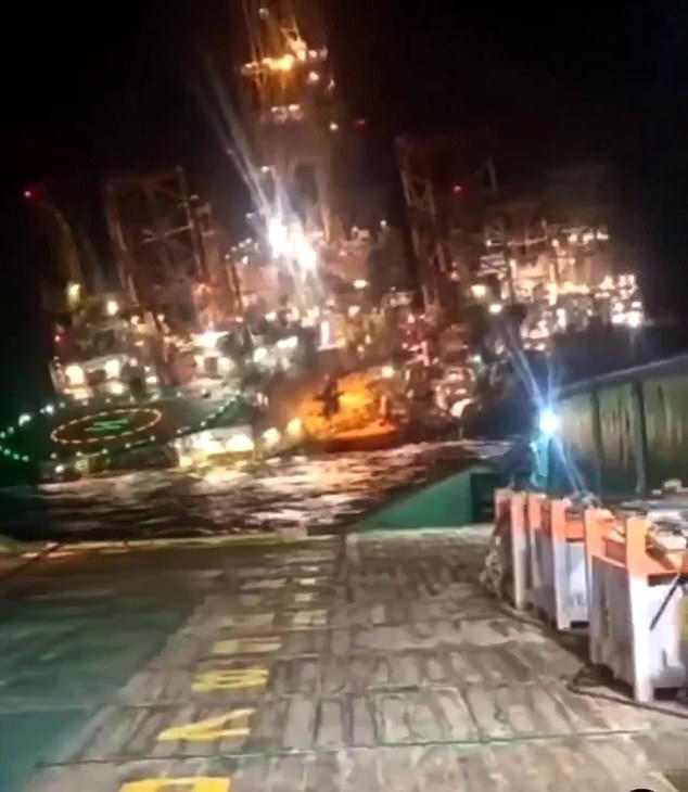 Oil rig collapses and sinks off Gabon with 115 people on board