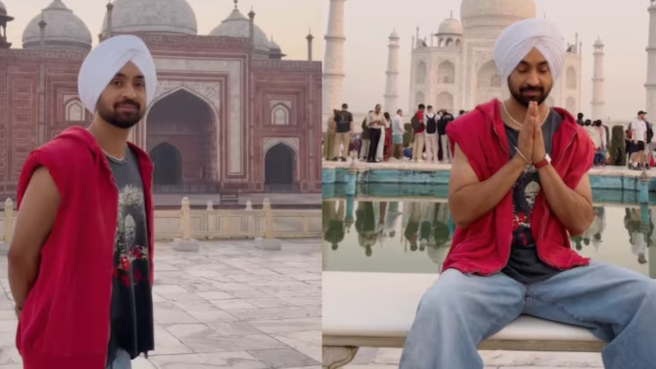 Diljit Dosanjh visits Taj Mahal before Delhi concert; video shows tight ...